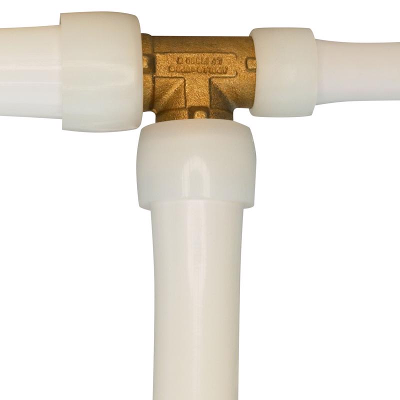 Apollo Expansion PEX / Pex A 3/4 in. Expansion PEX in to X 1/2 in. D PEX Brass Tee