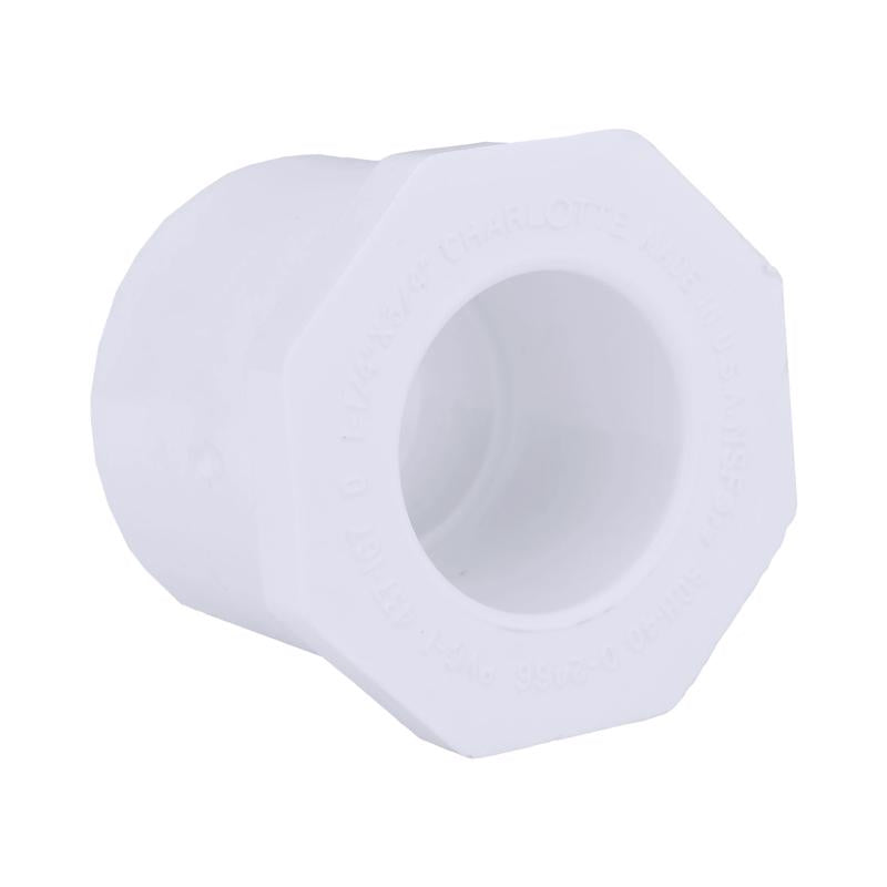 Charlotte Pipe Schedule 40 1-1/4 in. Slip X 3/4 in. D Slip PVC Reducing Bushing
