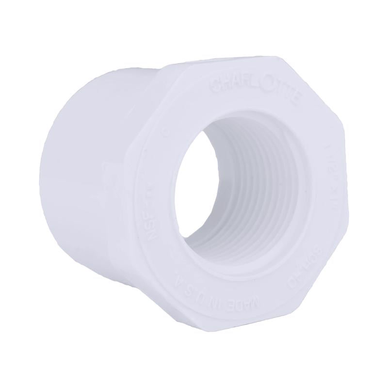 Charlotte Pipe Schedule 40 1-1/2 in. Spigot X 1 in. D FPT PVC Reducing Bushing