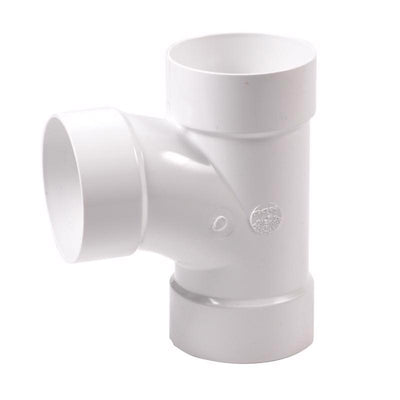 NDS Schedule 35 4 in. Hub each X 4 in. D Hub PVC Sanitary Tee
