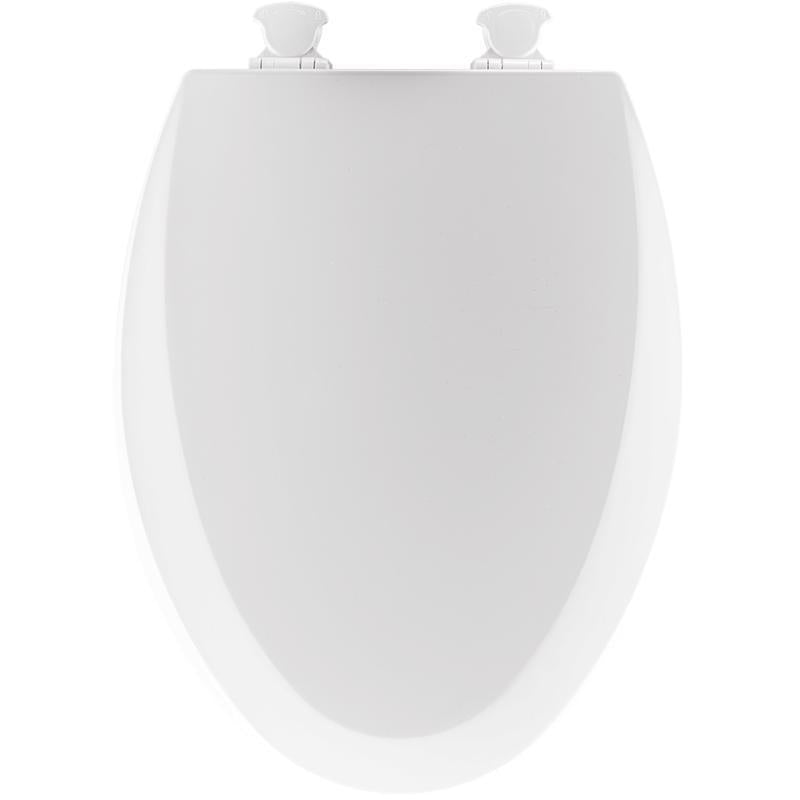 Mayfair by Bemis Elongated White Enameled Wood Toilet Seat