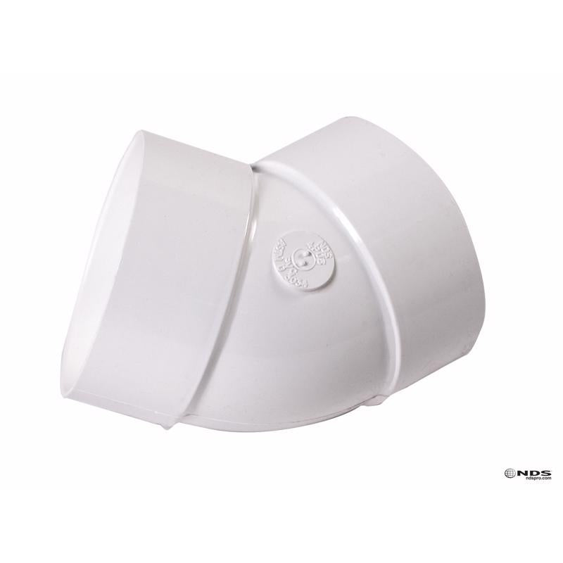 NDS Schedule 35 4 in. Hub each X 4 in. D Hub PVC Elbow