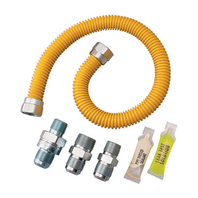 Dormont SmartSense 1/2 in. Flare Sizes X 5/8 in. D OD 48 in. Stainless Steel Gas Connector Kit