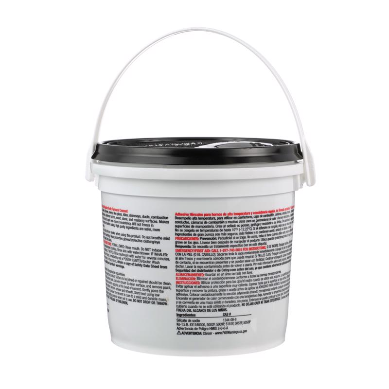 Hercules Oatey White High Heat Furnace Cement For Furnace 1/2 gal