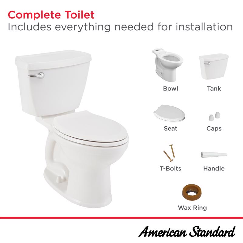 American Standard Champion 4 Toilet-To-Go ADA Compliant 1.28 gal White Round Complete Toilet