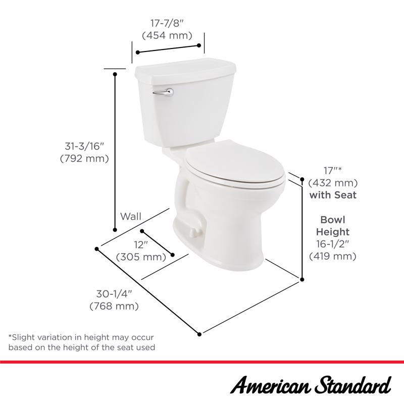 American Standard Champion 4 Toilet-To-Go ADA Compliant 1.28 gal White Round Complete Toilet