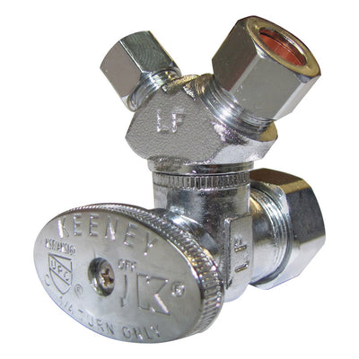 Plumb Pak 5/8 in. Compression X 3/8 in. Compression Brass 3-Way Valve