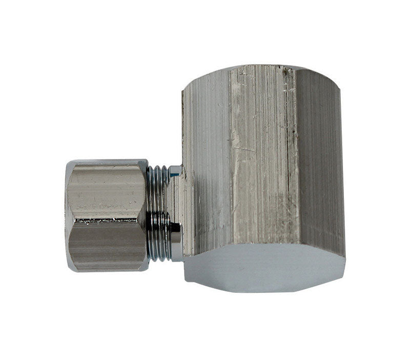 Plumb Pak 1/2 in. FIP Brass Chrome-Plated 3/8 in. Compression Angle Connector
