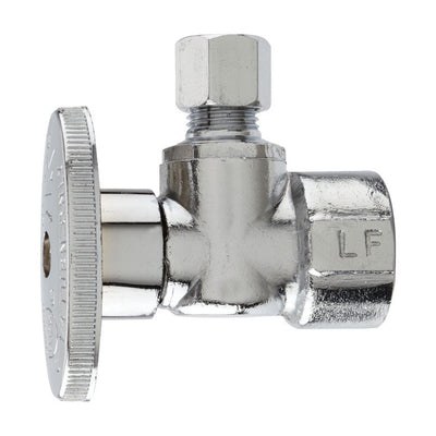 Plumb Pak 1/2 in. FIP X 1/4 in. Compression Brass Angle Valve