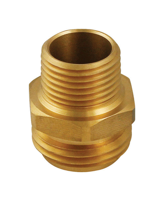 Plumb Pak Brass 1/2 in. D X 3/4 in. D Hose Adapter
