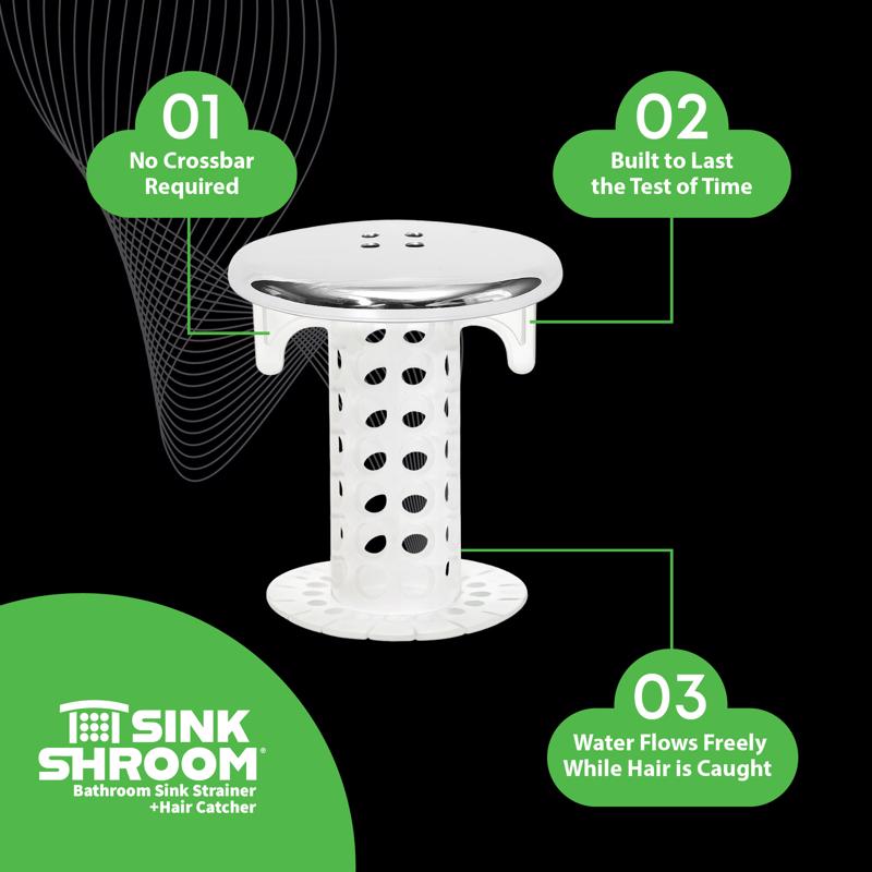 SinkShroom Chrome Plastic Hair Catcher