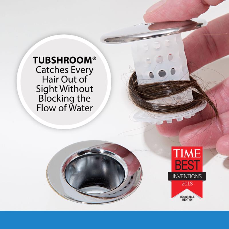 TubShroom Chrome Edition 1.75 in. Chrome Plastic No Clog Drain Stopper