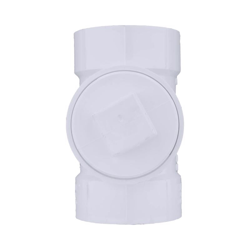 Charlotte Pipe 4 in. Hub in. X 4 in. D Hub in. PVC Cleanout Tee