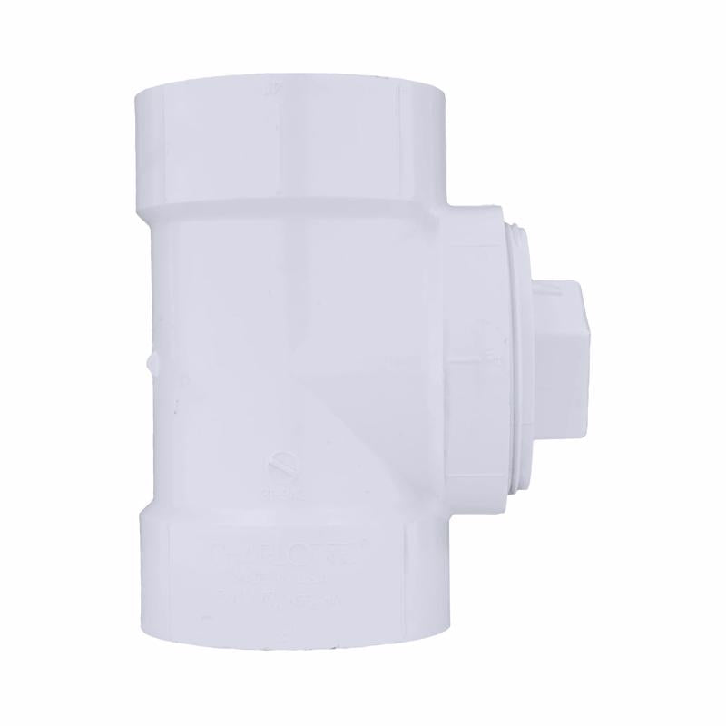 Charlotte Pipe 4 in. Hub in. X 4 in. D Hub in. PVC Cleanout Tee