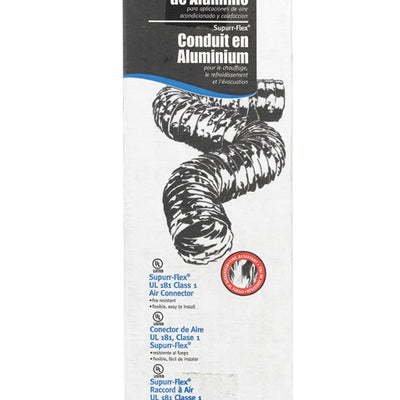 Deflect-O Superr-Flex 25 ft. L X 3 in. D Silver Aluminum Duct