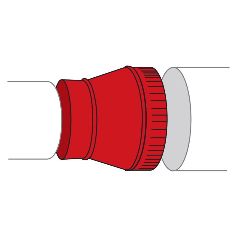 Imperial 6 in. D X 7 in. D Galvanized Steel Furnace Pipe Increaser