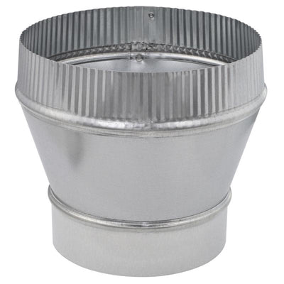 Imperial 6 in. D X 8 in. D Galvanized Steel Furnace Pipe Increaser