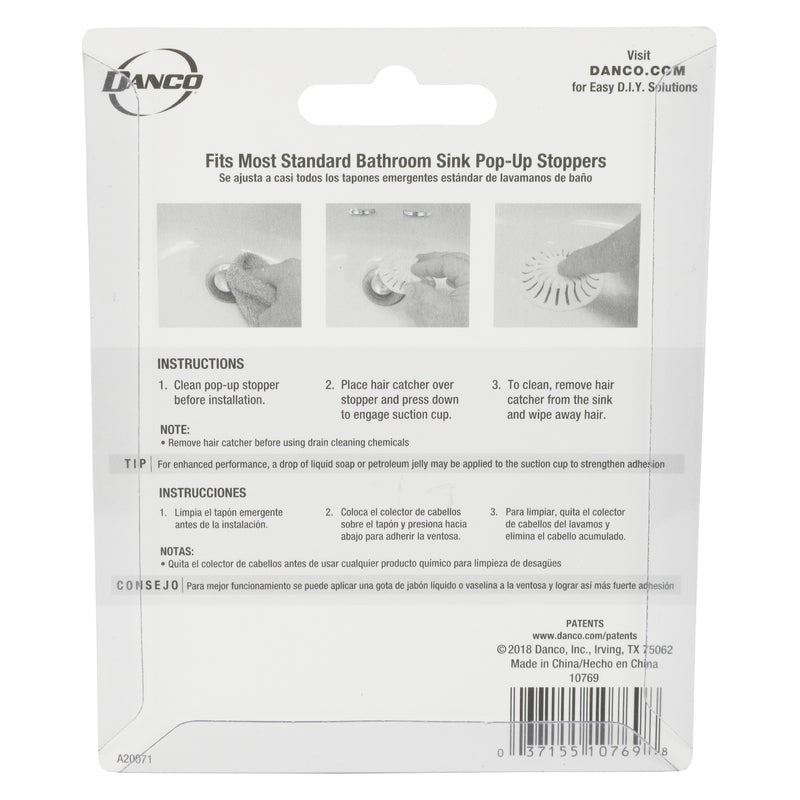 Danco 1-1/2 in. White Rubber Hair Snare Drain Cover
