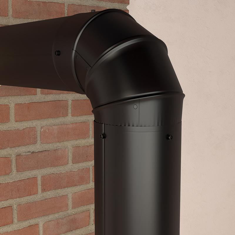 Imperial 5 in. D X 5 in. D Adjustable 90 deg Galvanized Steel Stove Pipe Elbow
