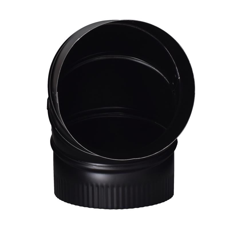 Imperial 7 in. D X 7 in. D Adjustable 90 deg Galvanized Steel Stove Pipe Elbow