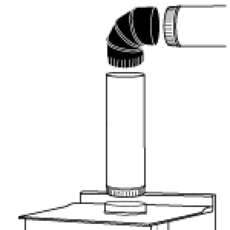 Imperial 7 in. D X 7 in. D Adjustable 90 deg Galvanized Steel Stove Pipe Elbow