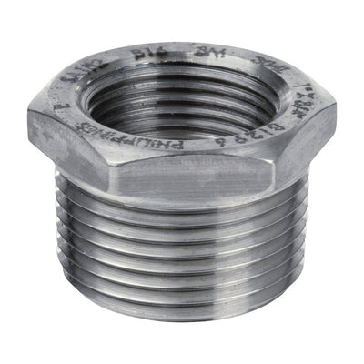 Smith-Cooper 1/2 in. MPT X 1/4 in. D FPT Stainless Steel Hex Bushing