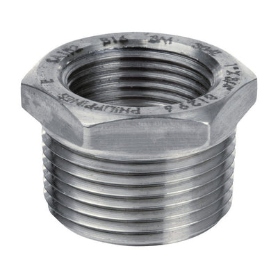 Smith-Cooper 3/4 in. MPT X 3/8 in. D FPT Stainless Steel Hex Bushing