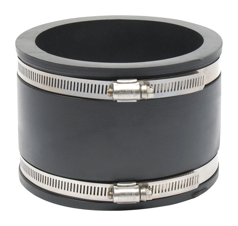 Fernco Schedule 40 4 in. Hub X 4 in. D Hub PVC 4 in. Flexible Coupling