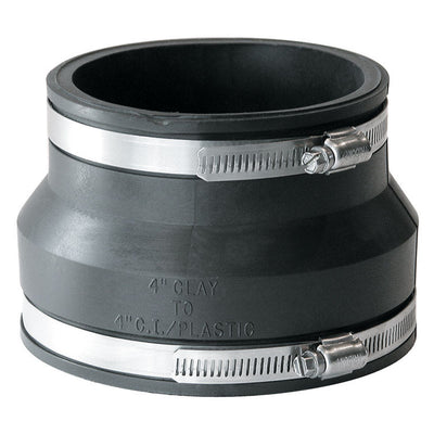 Fernco Schedule 40 4 in. Hub X 4 in. D Hub PVC Flexible Coupling