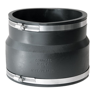 Fernco Schedule 40 6 in. Hub X 6 in. D Hub PVC Flexible Coupling