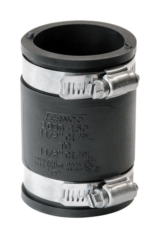 Fernco Schedule 40 1-1/2 in. Hub each X 1-1/2 in. D Hub PVC Flexible Coupling