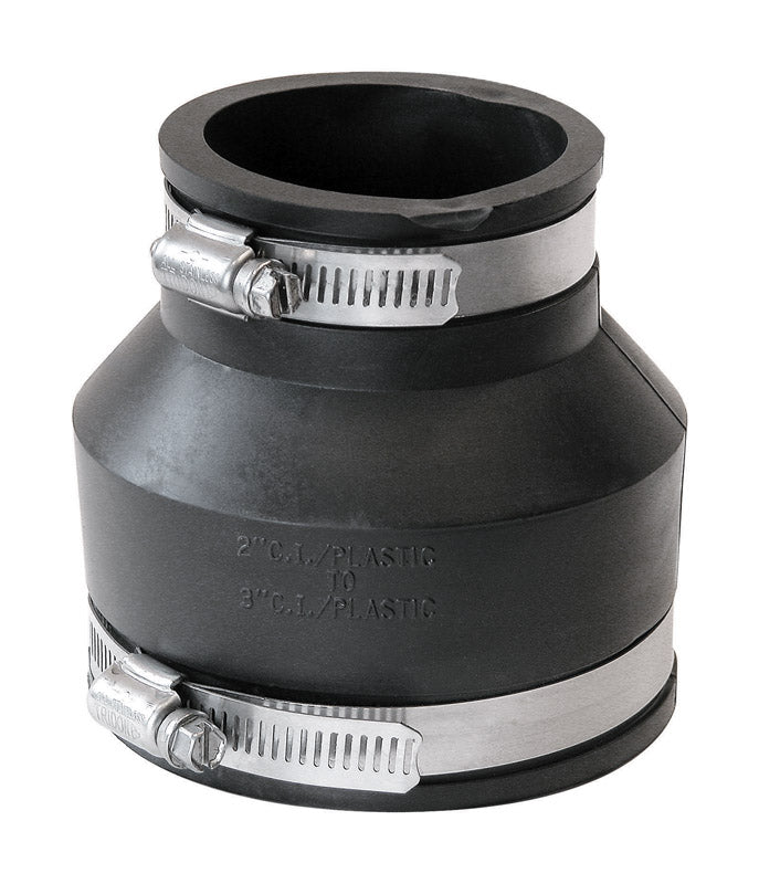 Fernco Schedule 40 3 in. Hub X 2 in. D Hub PVC 4-1/2 in. Flexible Coupling