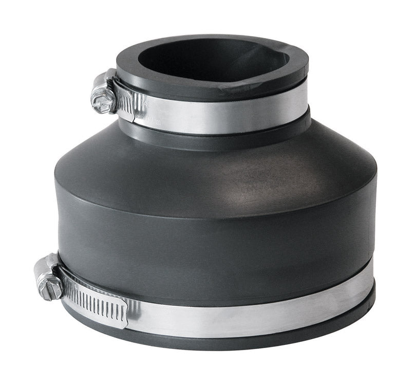 Fernco Schedule 40 4 in. Hub X 2 in. D Hub PVC 5 in. Flexible Coupling