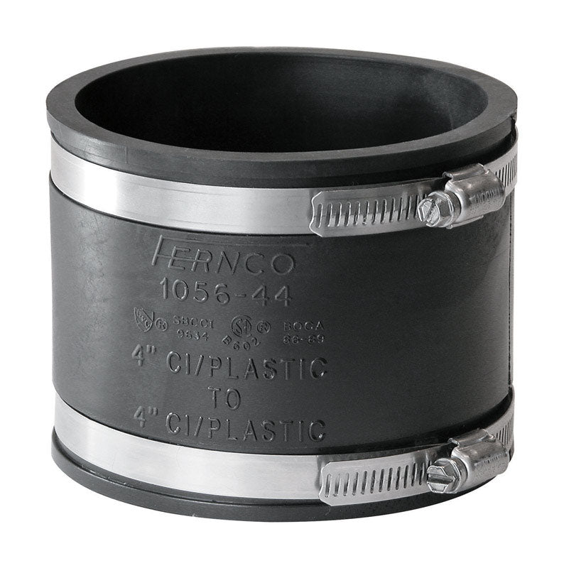 Fernco Schedule 40 4 in. Hub X 4 in. D Hub PVC Flexible Coupling