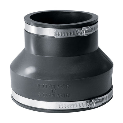 Fernco Schedule 40 6 in. Hub X 4 in. D Hub PVC Flexible Coupling