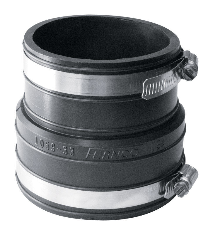Fernco Schedule 40 3 in. Socket X 3 in. D Socket PVC Flexible Coupling