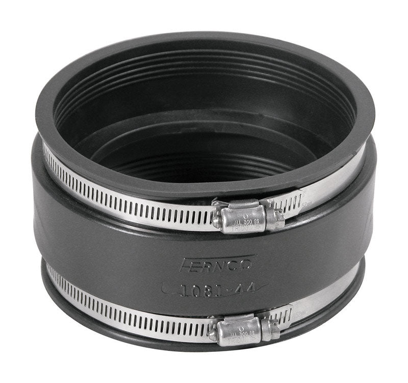 Fernco Schedule 40 4 in. Hub X 4 in. D Hub PVC Flexible Coupling