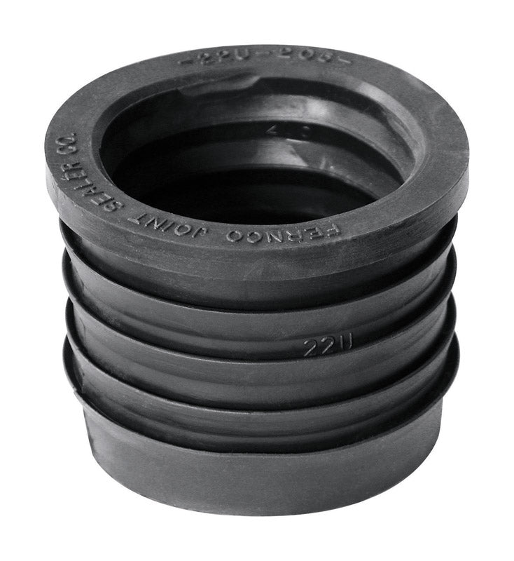 Fernco Schedule 40 2 in. Compression X 2 in. D Hub PVC 3 in. Donut Fitting