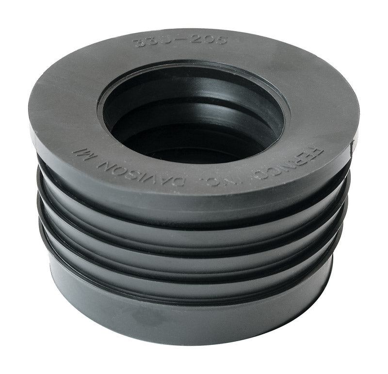 Fernco Schedule 40 3 in. Compression X 2 in. D Compression PVC Donut Fitting