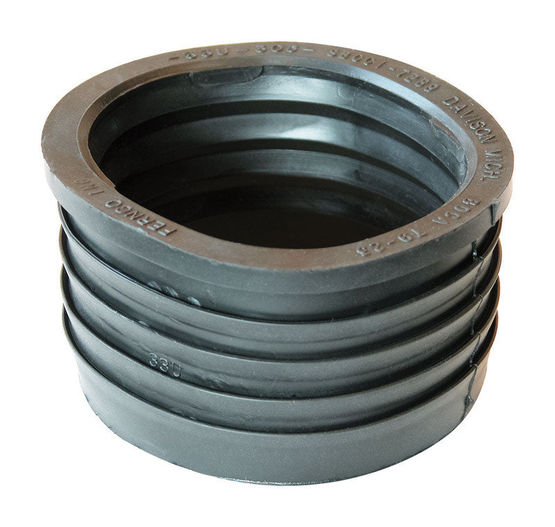 Fernco Schedule 40 3 in. Compression X 3 in. D Compression PVC 4-1/2 in. Donut Fitting