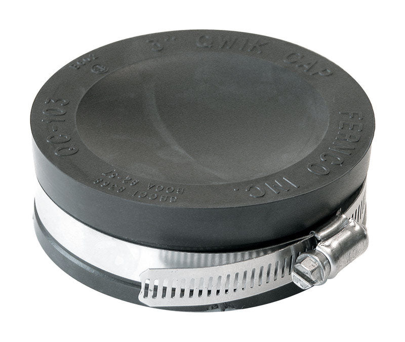 Fernco Schedule 40 3 in. Hub Hub PVC 4.4 in. Drain Cap