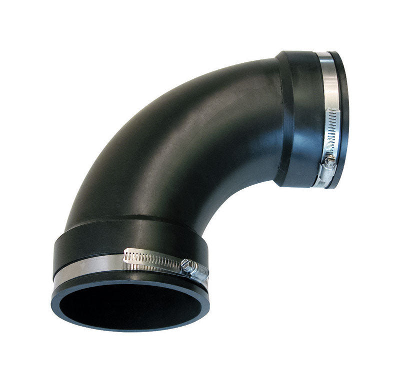 Fernco Schedule 40 4 in. Hub X 4 in. D Hub PVC Elbow
