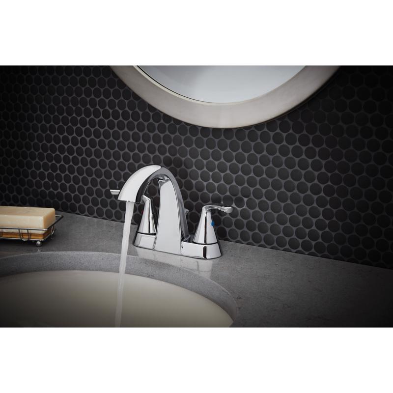 Oakbrook Collection Pacifica Chrome Transitional Two-Handle Bathroom Sink Faucet 4 in.