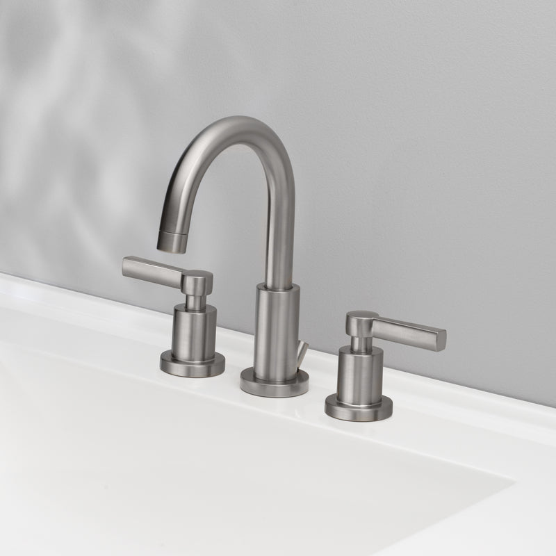 Oakbrook Collection Brushed Nickel Modena Widespread Bathroom Sink Faucet 8 in.