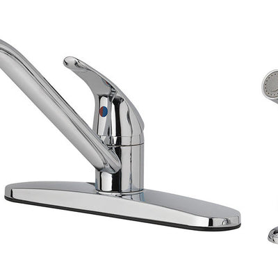 Oakbrook Collection Essentials One Handle Chrome Kitchen Faucet Side Sprayer Included