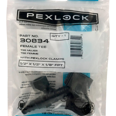 Smith-Cooper PEXLock 1/2 in. PEX X 1/8 in. D PEX PPSU Reducing Tee