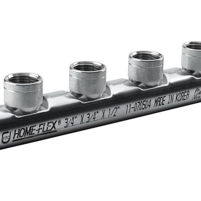 Home-Flex 3/4 in. FIP X 3/4 in. D FIP 1/2 in. D FIP Steel Manifold