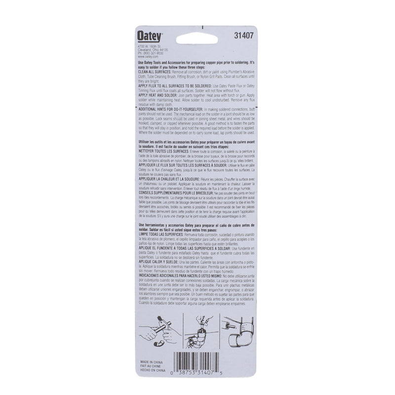 Oatey Tube Cleaning Brush 3/4 in. D