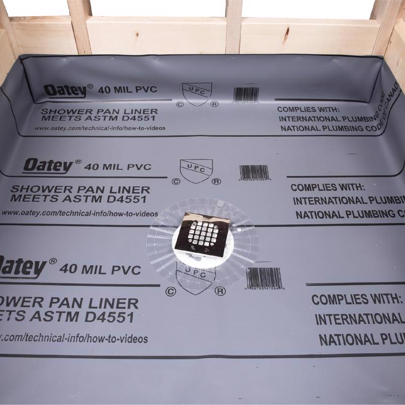 Oatey Gray Flexible Shower Pan Liner PVC