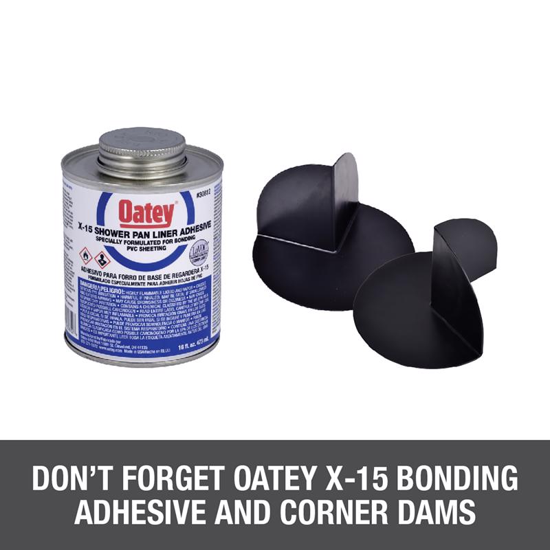 Oatey Gray Flexible Shower Pan Liner PVC